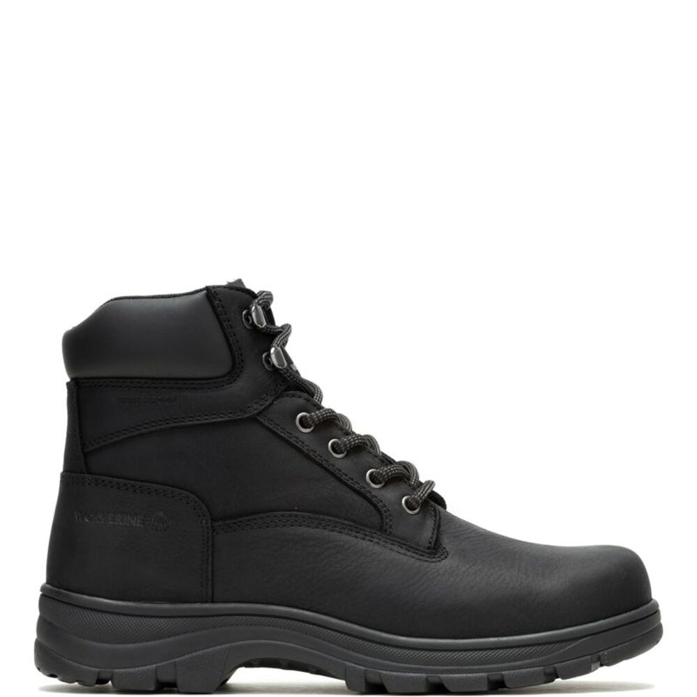 Wolverine Mens Carlsbad Waterproof 6" Black Boots (NWT)